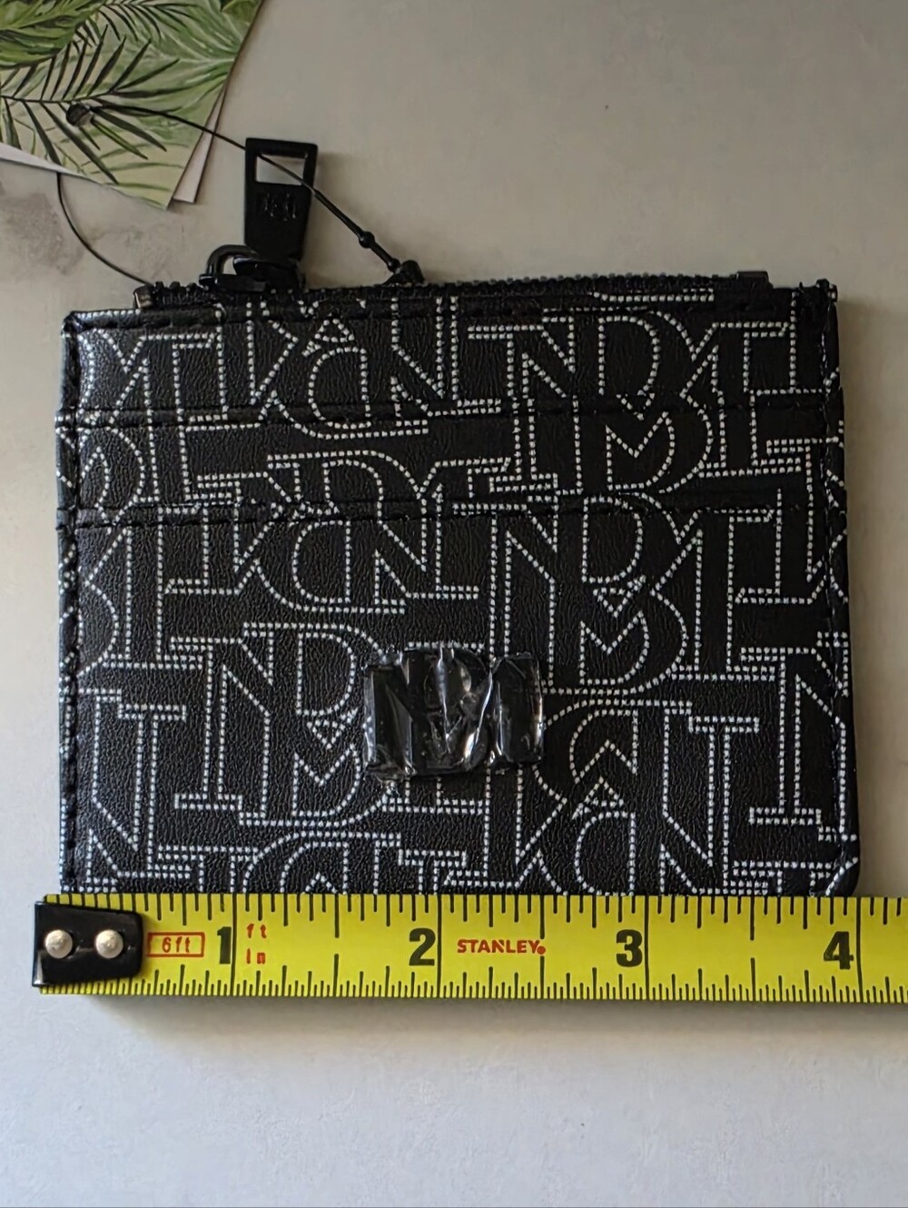 Badgley Mischka Black Monogram Mini Card Holder Wallet NWT - Picture 6 of 10
